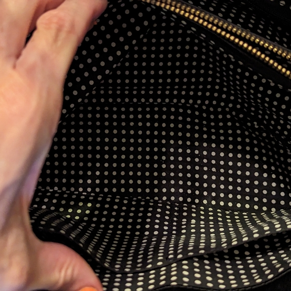 KATE SPADE/ VILLABELLA QUINN AVENUE BLACK BEIGE BOW SHOULDER BAG - Picture 9 of 13